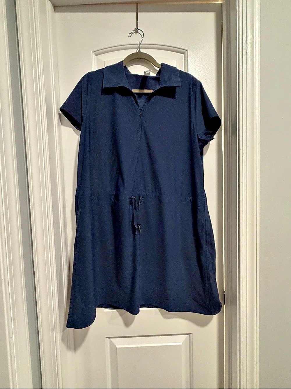 Spanx AirEssentials Collared Mini Blue Dress XL